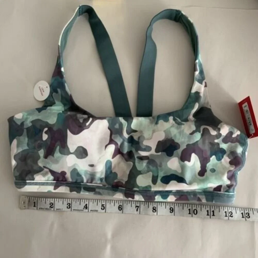 SPANX Camo Low Impact Sports Bra Green S
